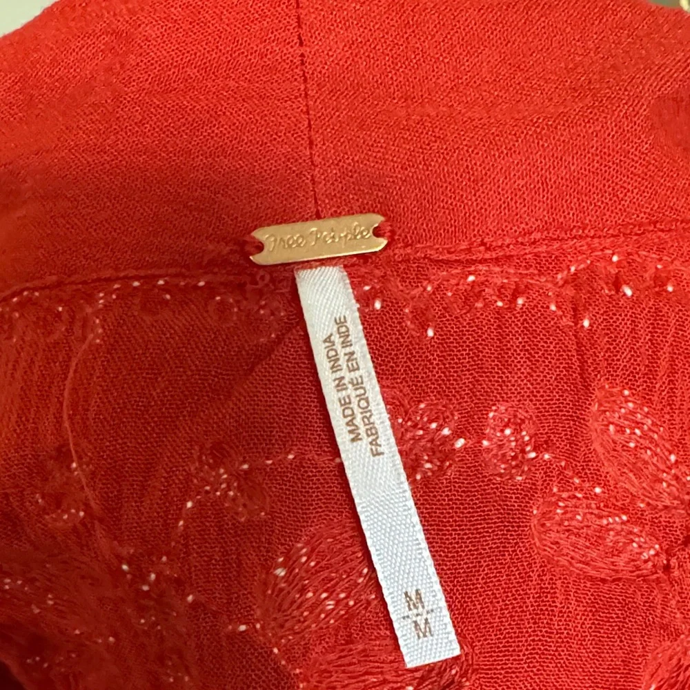 Free People Rock n Roll Red Maxi Boho Dress Size M pre-owned. - Picture 9 of 9